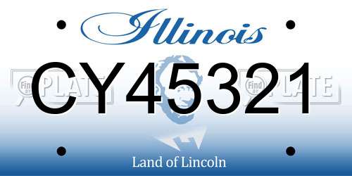 CY45321 Illinois License Plate