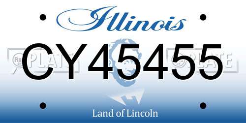 CY45455 Illinois License Plate