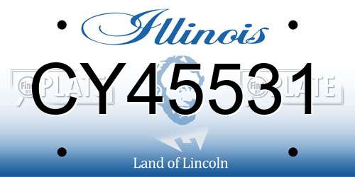CY45531 Illinois License Plate