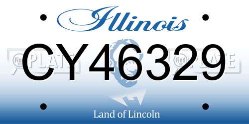 CY46329 Illinois License Plate