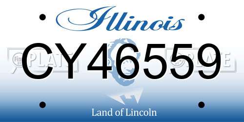 CY46559 Illinois License Plate
