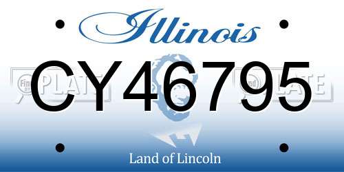 CY46795 Illinois License Plate