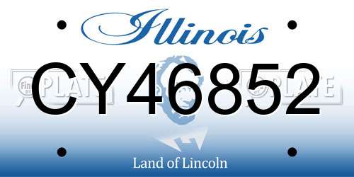 CY46852 Illinois License Plate