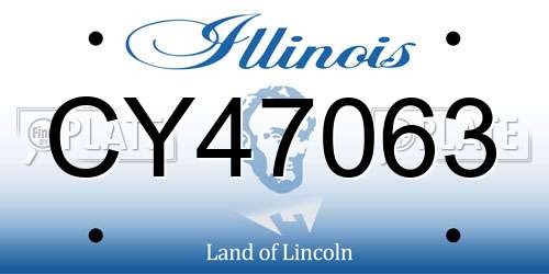 CY47063 Illinois License Plate
