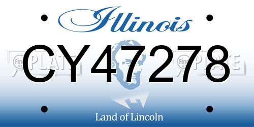 CY47278 Illinois License Plate