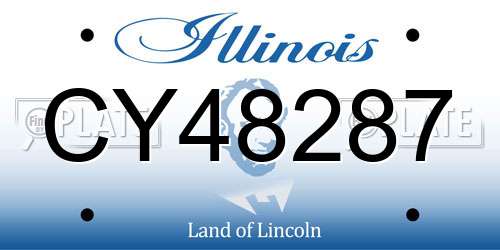 CY48287 Illinois License Plate