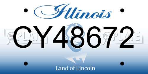 CY48672 Illinois License Plate