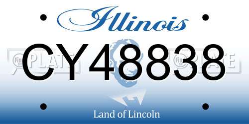 CY48838 Illinois License Plate