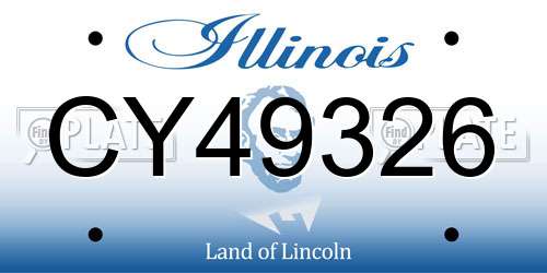 CY49326 Illinois License Plate