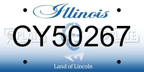 CY50267 Illinois License Plate
