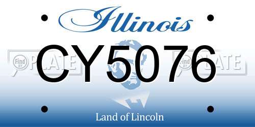 CY5076 Illinois License Plate