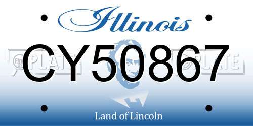 CY50867 Illinois License Plate