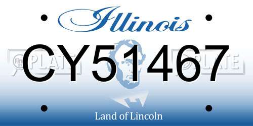 CY51467 Illinois License Plate