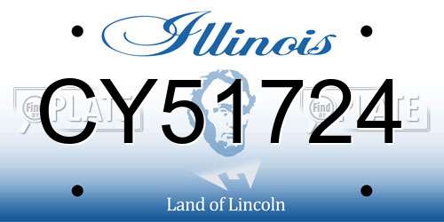 CY51724 Illinois License Plate