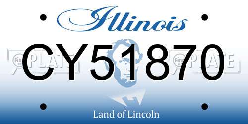 CY51870 Illinois License Plate