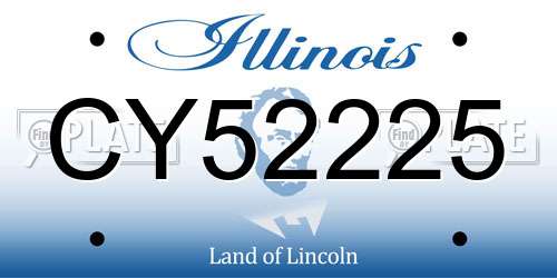 CY52225 Illinois License Plate