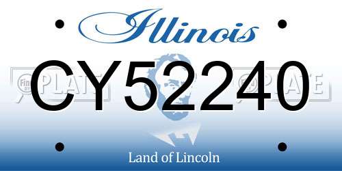 CY52240 Illinois License Plate