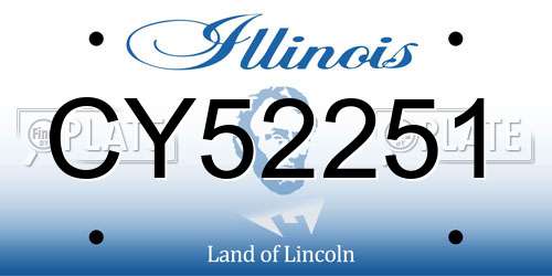 CY52251 Illinois License Plate