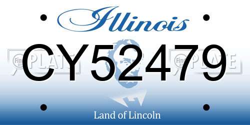 CY52479 Illinois License Plate