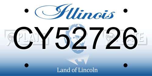 CY52726 Illinois License Plate