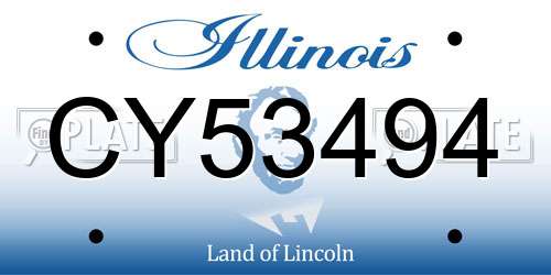 CY53494 Illinois License Plate