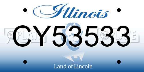 CY53533 Illinois License Plate
