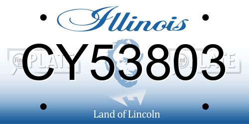 CY53803 Illinois License Plate
