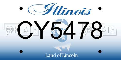 CY5478 Illinois License Plate