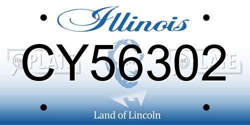 CY56302 Illinois License Plate