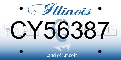 CY56387 Illinois License Plate