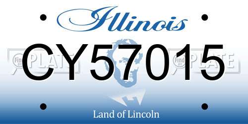 CY57015 Illinois License Plate