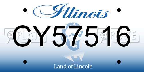CY57516 Illinois License Plate