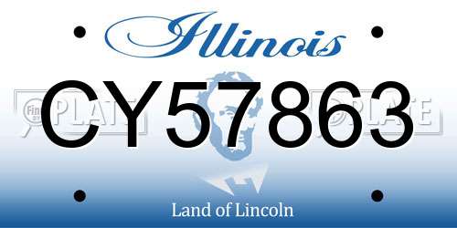 CY57863 Illinois License Plate