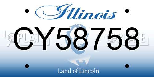 CY58758 Illinois License Plate