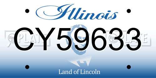 CY59633 Illinois License Plate