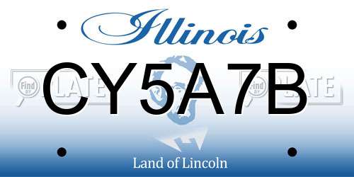 CY5A7B Illinois License Plate