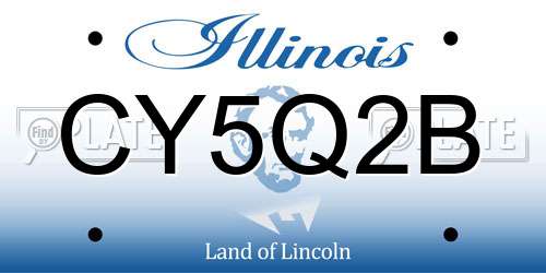 CY5Q2B Illinois License Plate
