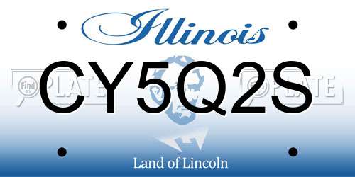 CY5Q2S Illinois License Plate