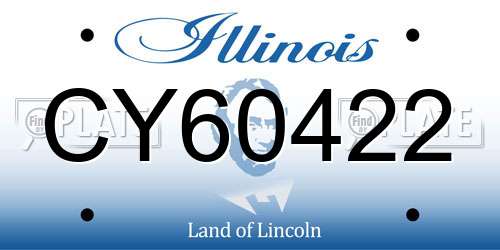 CY60422 Illinois License Plate