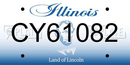 CY61082 Illinois License Plate