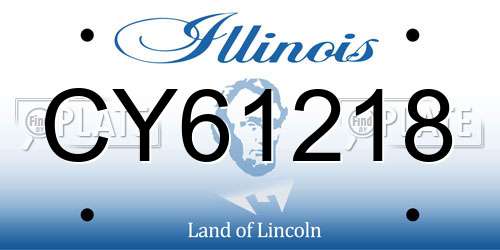 CY61218 Illinois License Plate