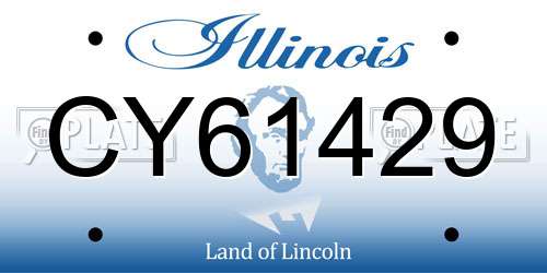 CY61429 Illinois License Plate