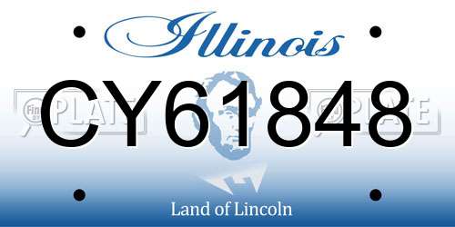 CY61848 Illinois License Plate