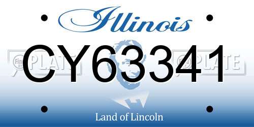 CY63341 Illinois License Plate