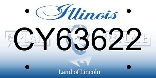 CY63622 Illinois License Plate