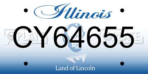 CY64655 Illinois License Plate