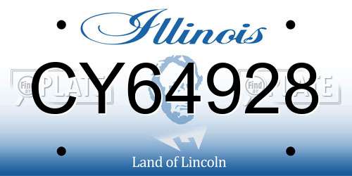 CY64928 Illinois License Plate