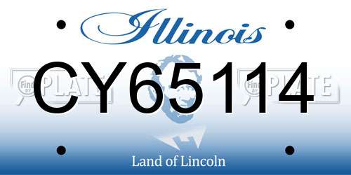 CY65114 Illinois License Plate
