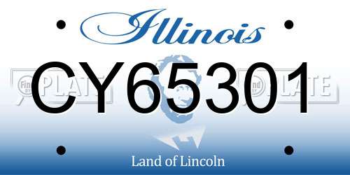 CY65301 Illinois License Plate
