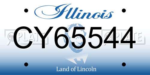 CY65544 Illinois License Plate
